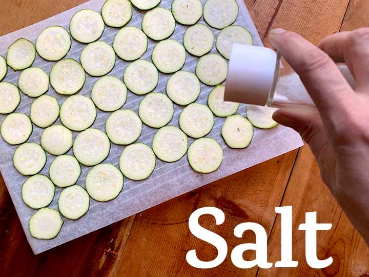 step 4 salt the low carb zucchini chips