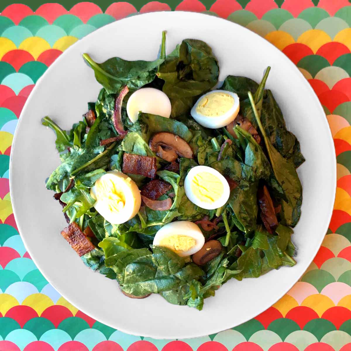 Keto Spinach Salad 2g net carbs - Resolution Eats