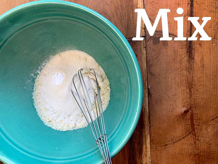 step 1 mix together dry ingredients in a large bowl