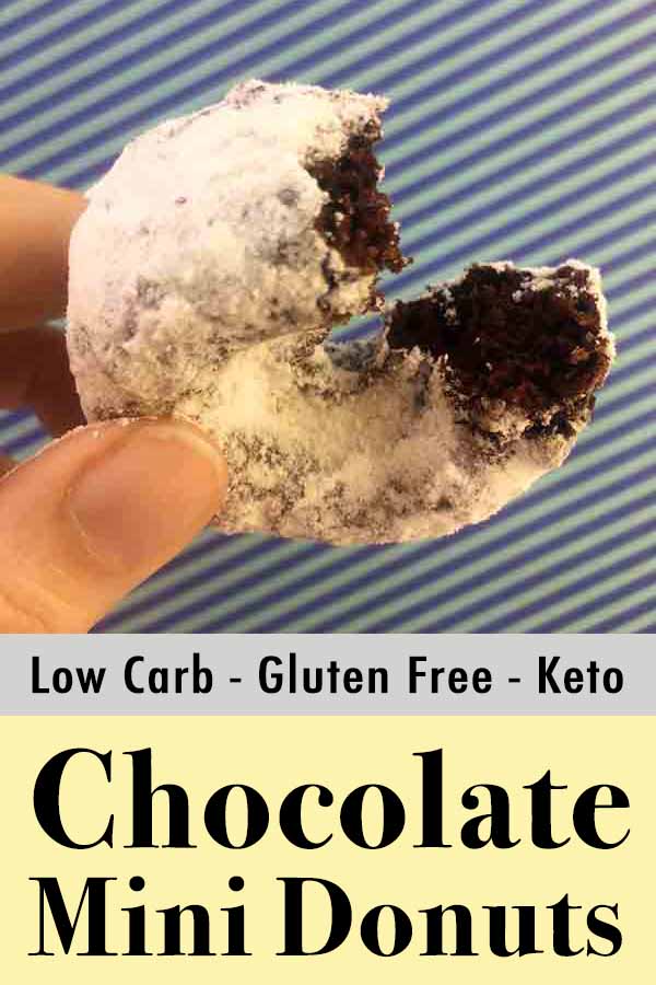 Low Carb Keto Powdered Chocolate Mini DOnuts
