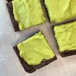 a top down view of a batch of fudgy avocado brownies