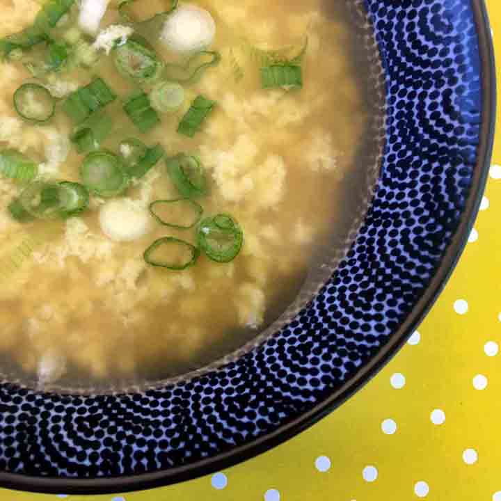 a bowl of Keto Egg Drop Soup