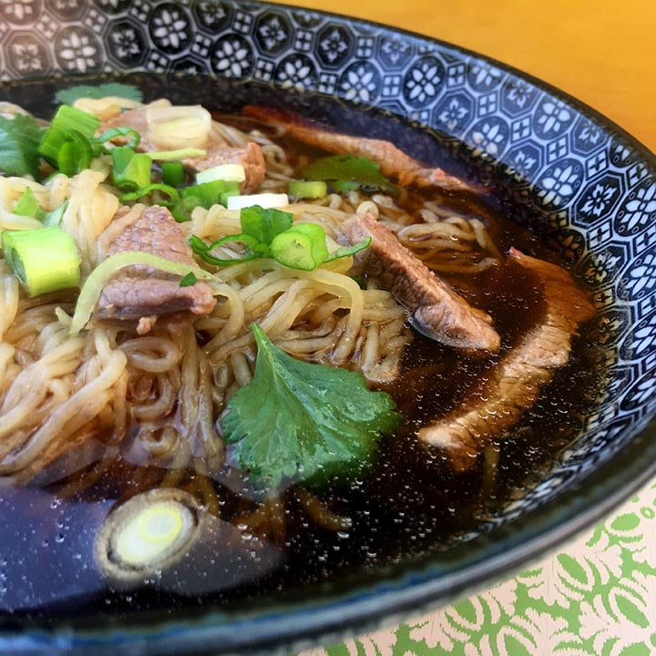 A bowl of low carb Vietnamese soup