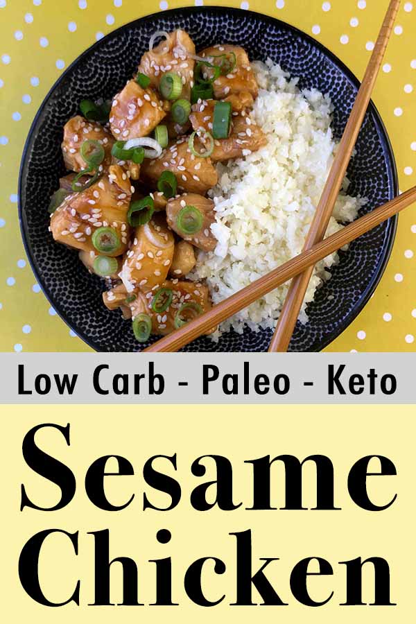 Low Carb Keto Sesame Chicken Pinterest Pin