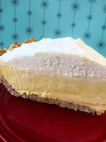 a slice of Keto Banana Cream Pie