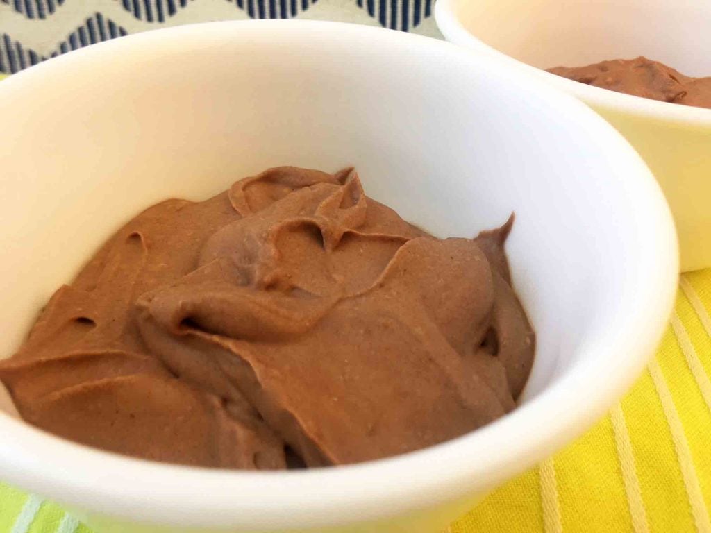 a bowl of Sugar Free Chocolate Mousse