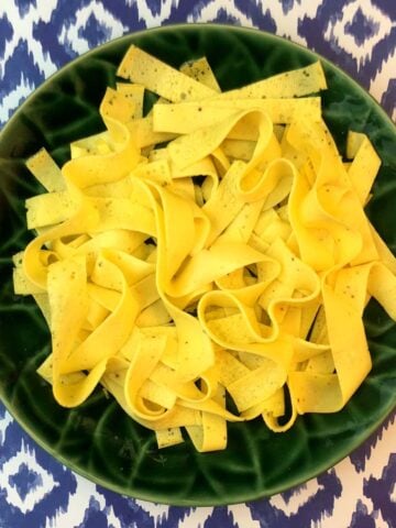 a plate of Keto Egg Noodles