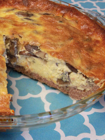 a Keto Sausage Crust Quiche