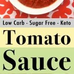 Pinterest Pin for Low Carb Keto Quick Spaghetti Sauce