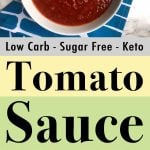 Pinterest Pin for Low Carb Keto Quick Spaghetti Sauce