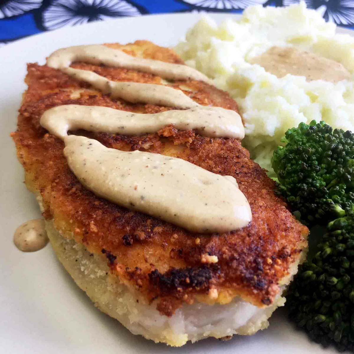 Keto Breaded Pork Chops with Gravy - Resolution Eats