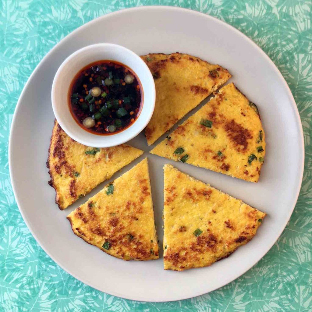 a Keto Chinese appetizer on a plate with dipping sauce