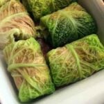 Low Carb Keto Cabbage Wrapped Chicken Enchiladas