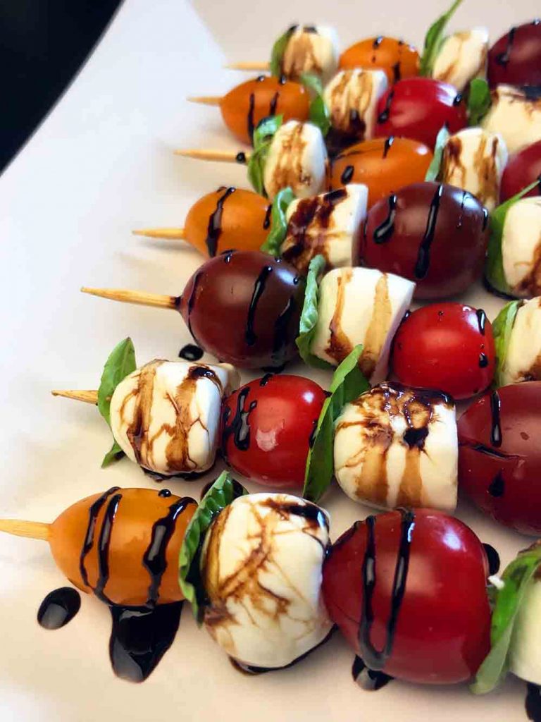 Keto Caprese Salad Skewers - Resolution Eats