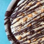 a top down view of sugar-free Snickers Pie