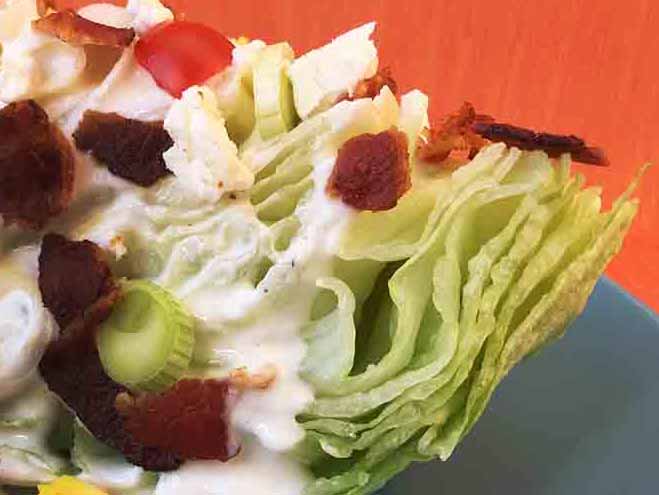 Close up of a Paleo Wedge Salad