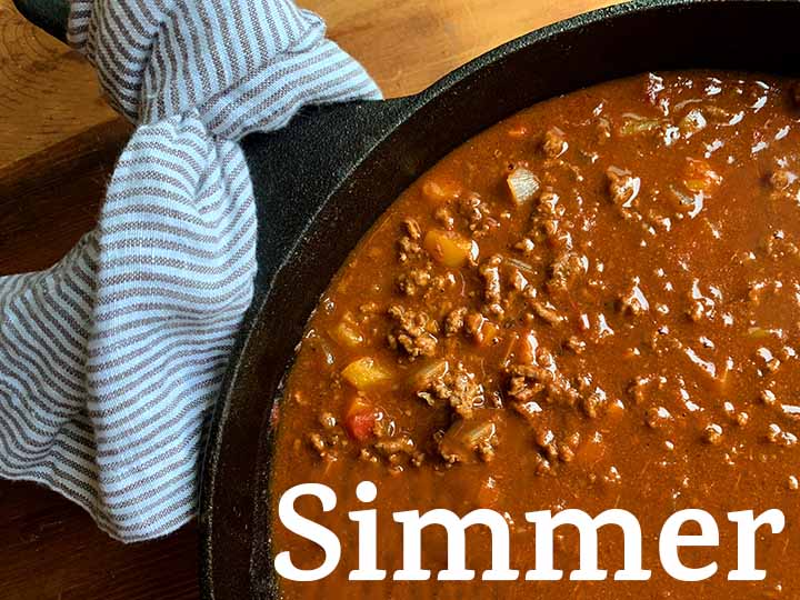 step 5 simmer the chili for 10 minutes