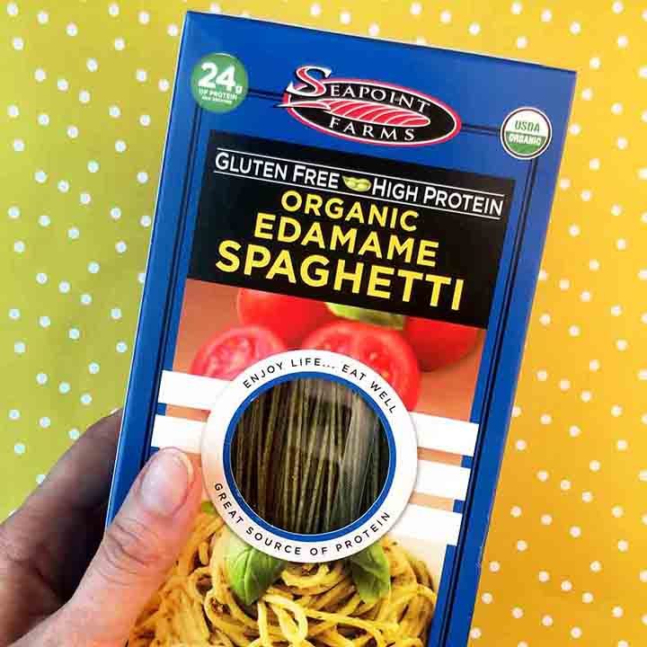 Low Carb Keto Edamame Noodles with Parsley Pesto