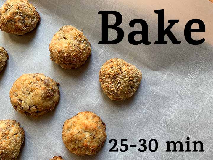 step 8 bake the sauerkraut balls for 25-30 minutes