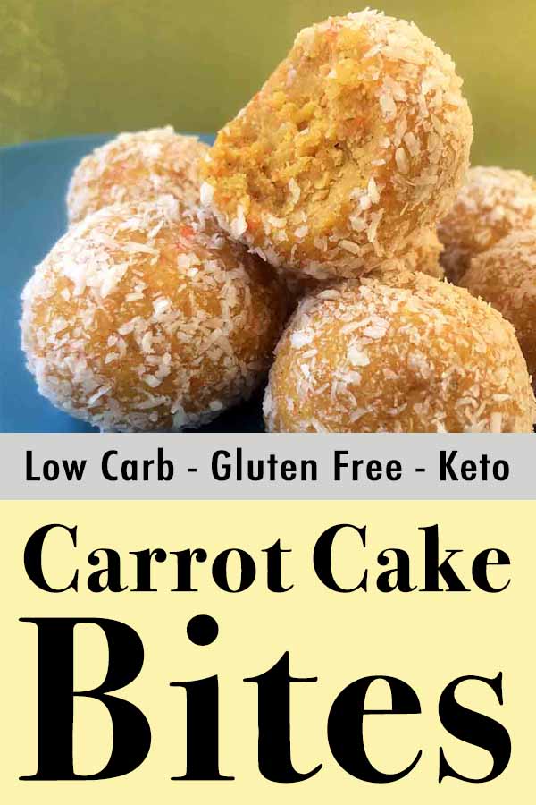 Low Carb Keto Carrot Cake Bites Pinterest Pin