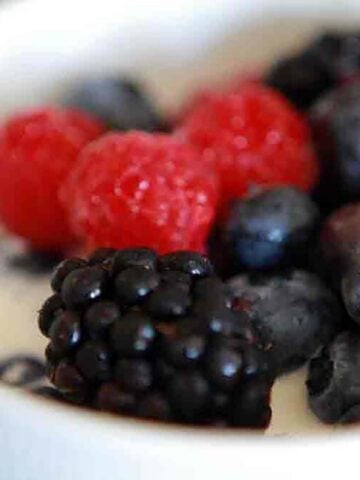 a bowl of Keto Berries and Cream