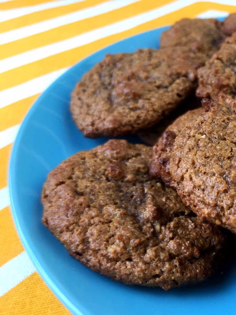 a plate of Keto Gingerbread Molasses Cookies