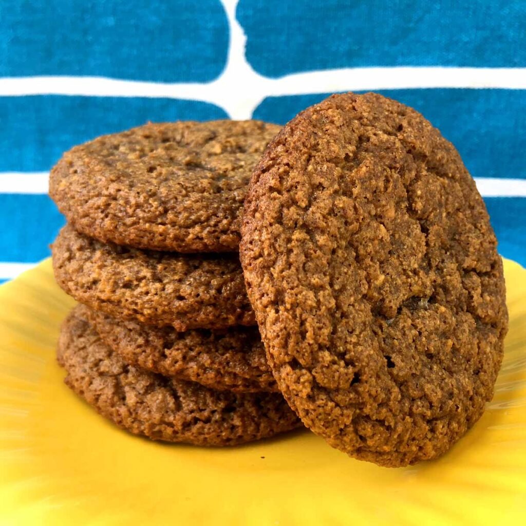 a stack of Keto Gingerbread Molasses Cookies