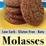 Low Carb Keto Molasses Cookies Pinterest Pin