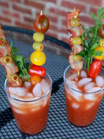 2 glasses of Keto Bloody Marys