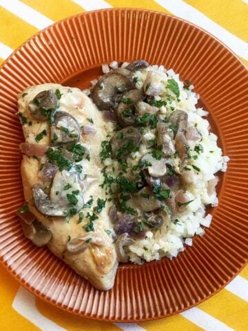 1 plate of Keto Chicken Fricassee