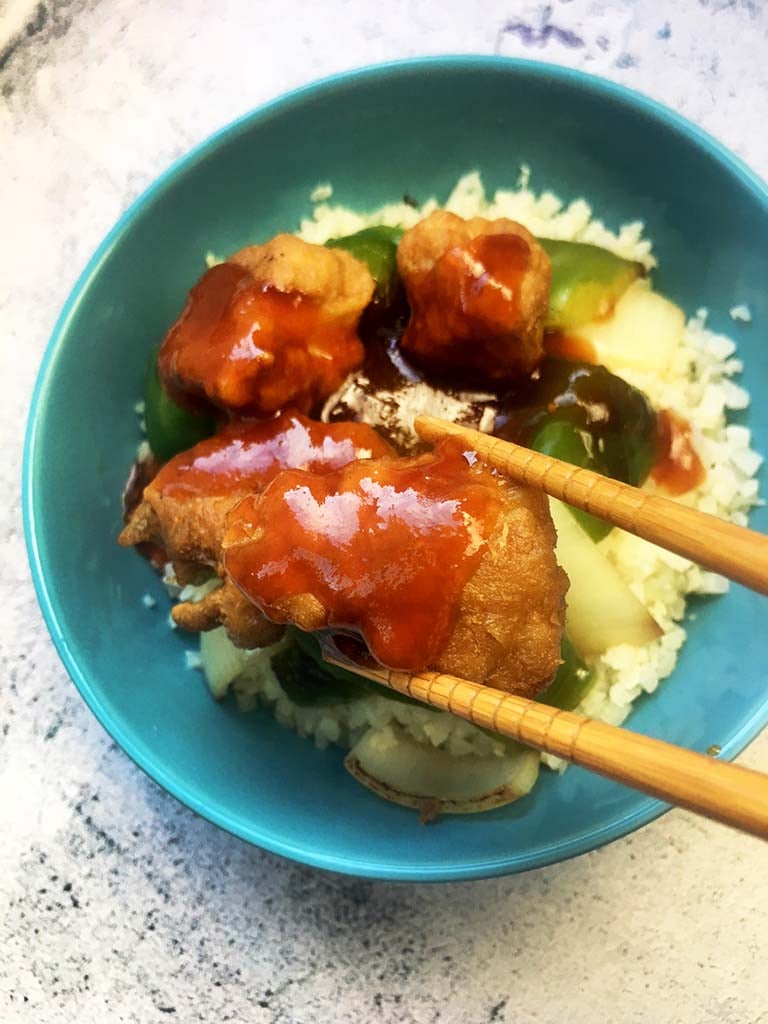 Low Carb Keto Sweet and Sour Chicken