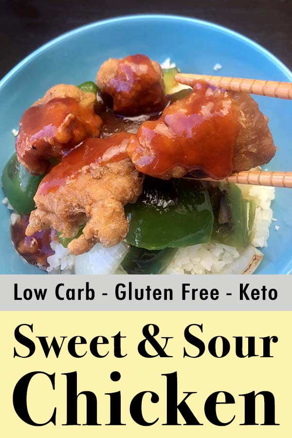 Gluten-Free Sugar-Free Sweet and Sour Chicken Pinterest Pin