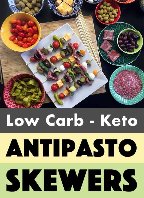  Pinterest Pin for Antipasto Skewers