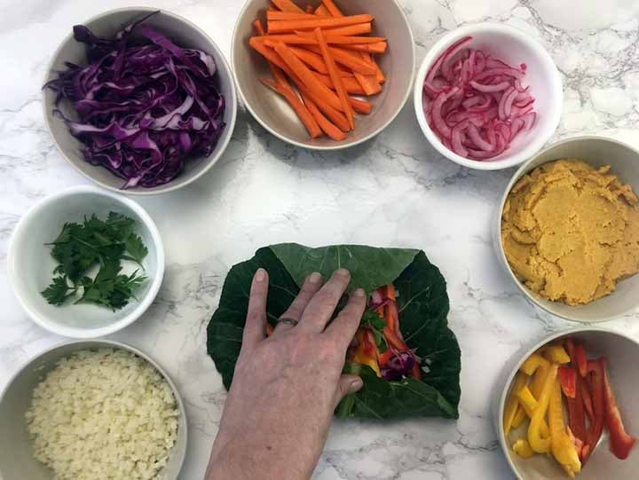 Low Carb Keto Rainbow Veggie Wraps