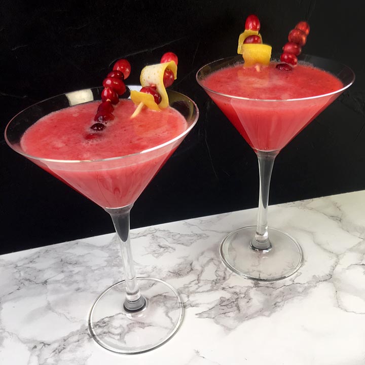 Low Carb Keto Cranberry Lemon Drop Cocktail