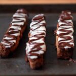 Low Carb Keto Cranberry Biscotti with Coconut and Chocolate Drizzle
