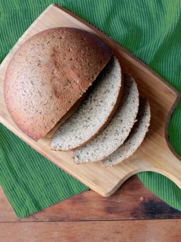 a sliced loaf of Keto Yeast Bread