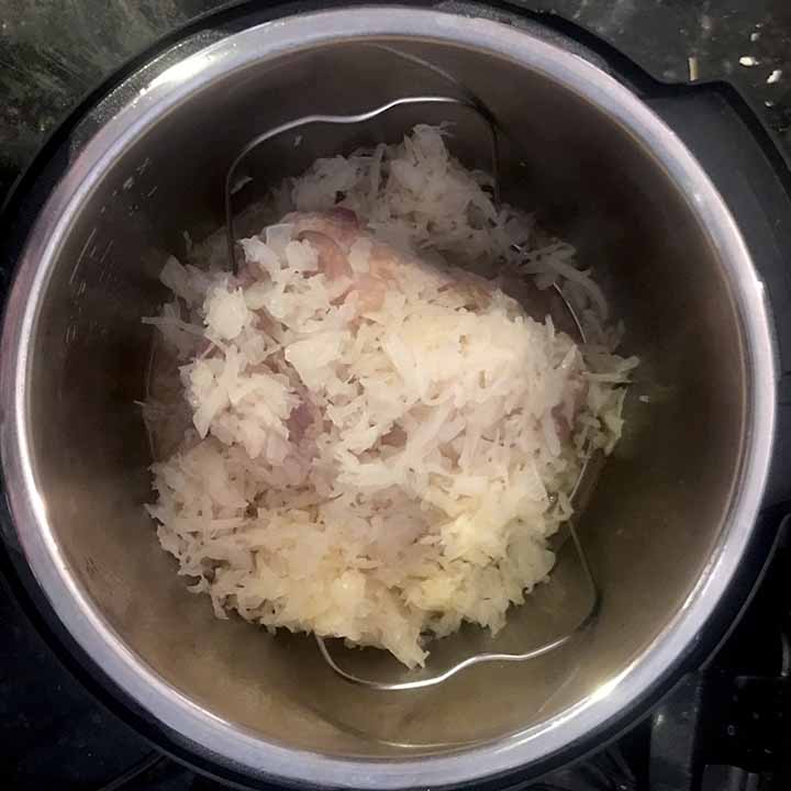 Low Carb Keto Instant Pot Pork and Sauerkraut Meal