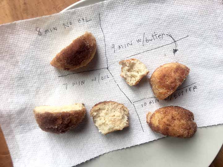 notes on how to cook air fryer donuts