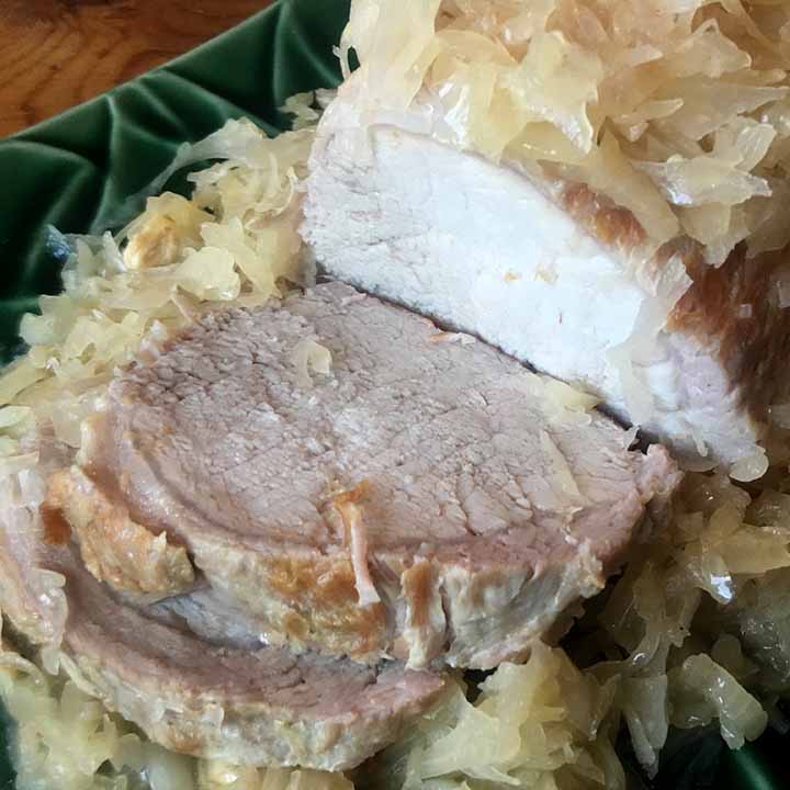 Low Carb Keto Instant Pot Pork and Sauerkraut Meal