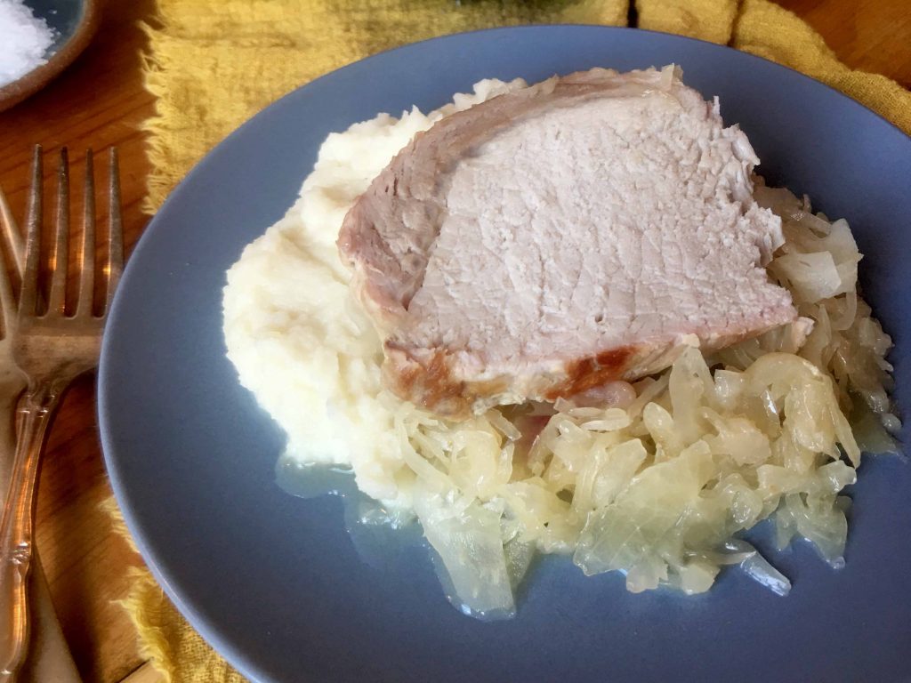 Low Carb Keto Instant Pot Pork and Sauerkraut Meal