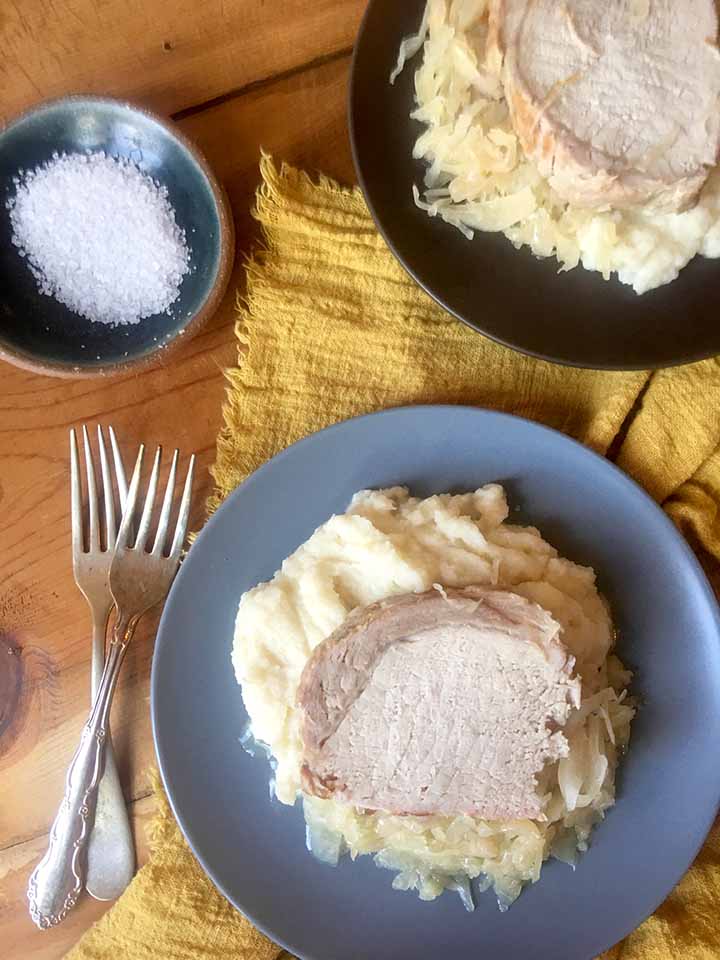 Low Carb Keto Instant Pot Pork and Sauerkraut Meal