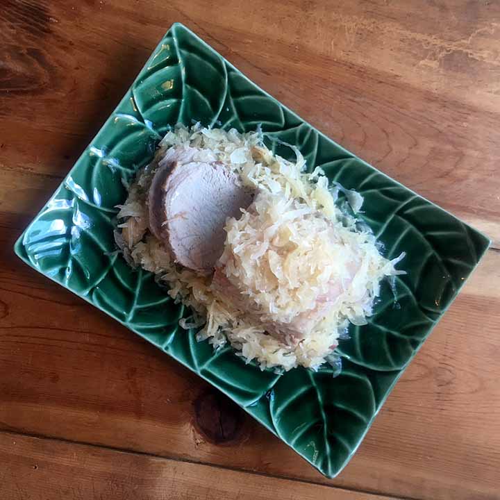 Low Carb Keto Instant Pot Pork and Sauerkraut Meal