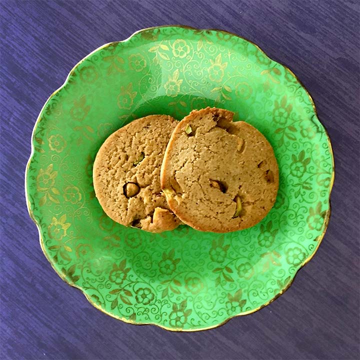 Gluten Free Pistachio Shortbread Cookies