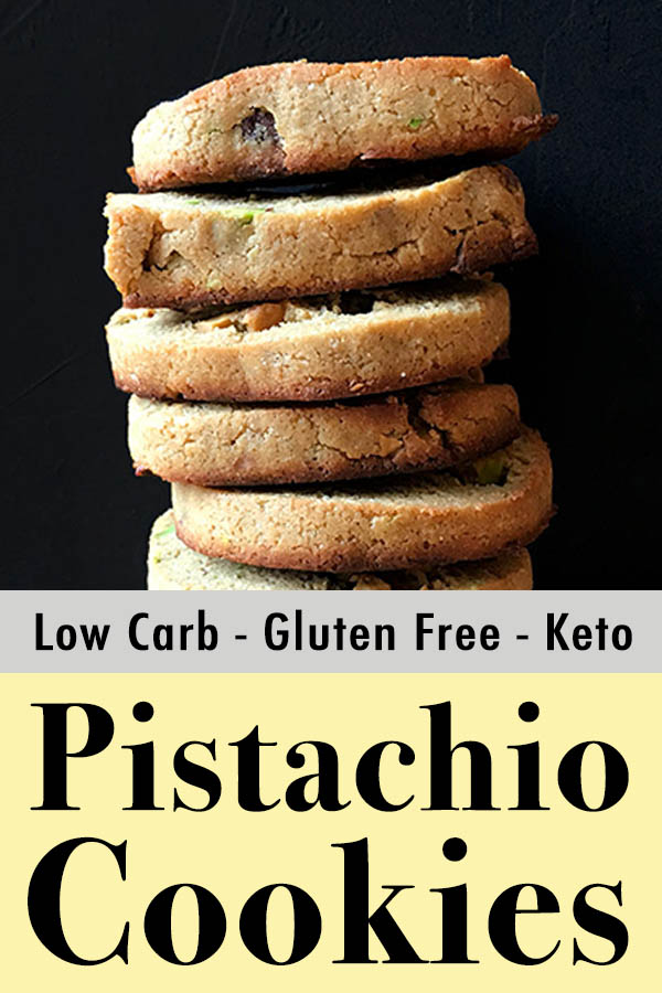 Best Sugar-Free Gluten-Free Pistachio Shortbread Cookies Pinterest pin