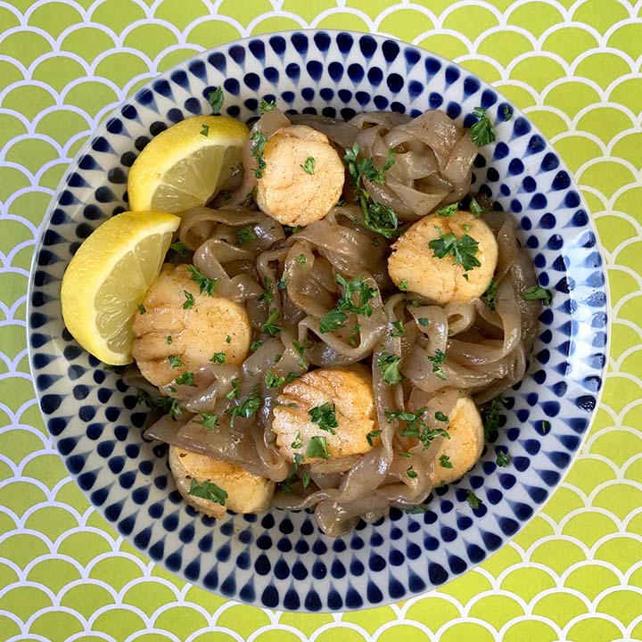 Best Scallop Fettuccine with Brown Butter Sauce
