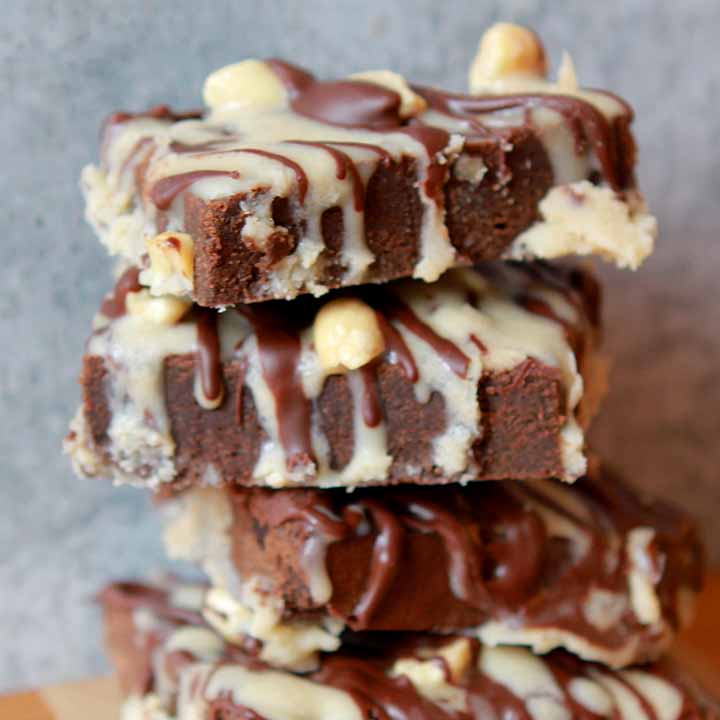 Healthy Snickers Brownies