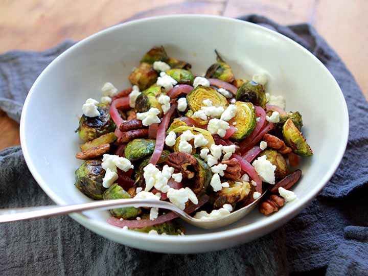 Vegetarian Charred Brussel Sprouts