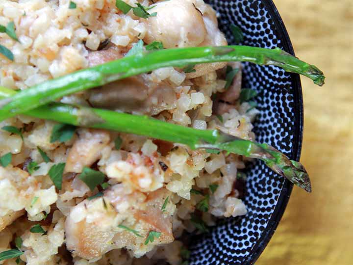 Healthy Chicken Asparagus Risotto
