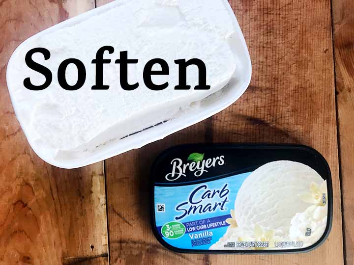 first soften the ice cream